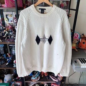 Vintage Y2K Marithé François Girbaud Cream Knit Sweater XXL Oversized